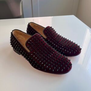 Men’s Christian Louboutin Dandelion Spikes Loafer Shoe Size 39.5